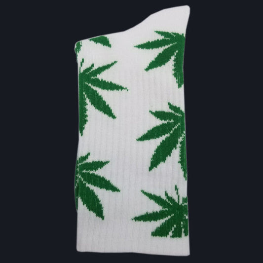 Comfortable cotton Marijuana Leaf Casual long Crew Sock