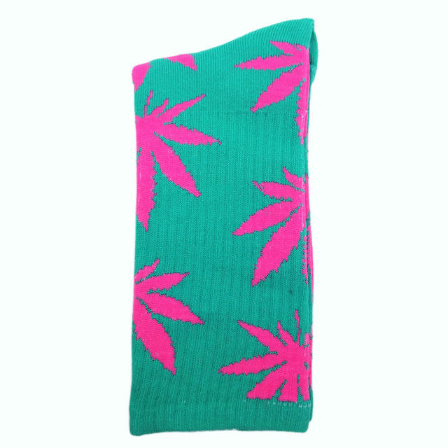 Comfortable cotton Marijuana Leaf Casual long Crew Sock