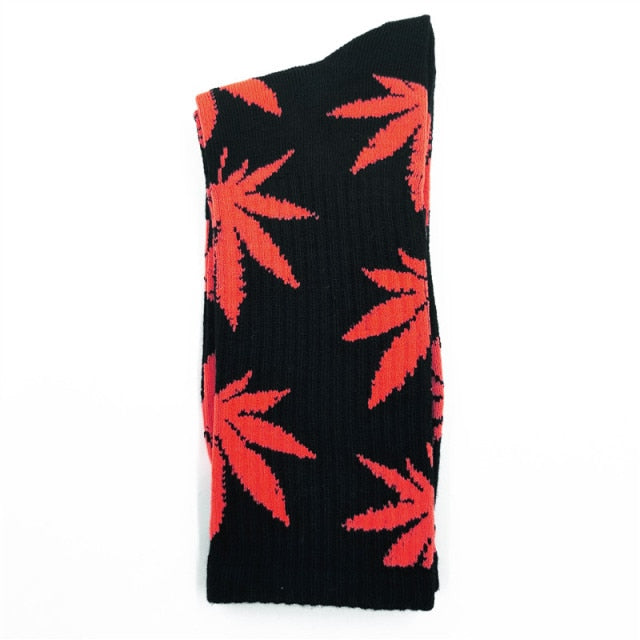 Comfortable cotton Marijuana Leaf Casual long Crew Sock