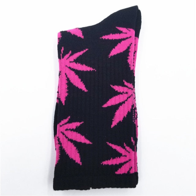 Comfortable cotton Marijuana Leaf Casual long Crew Sock