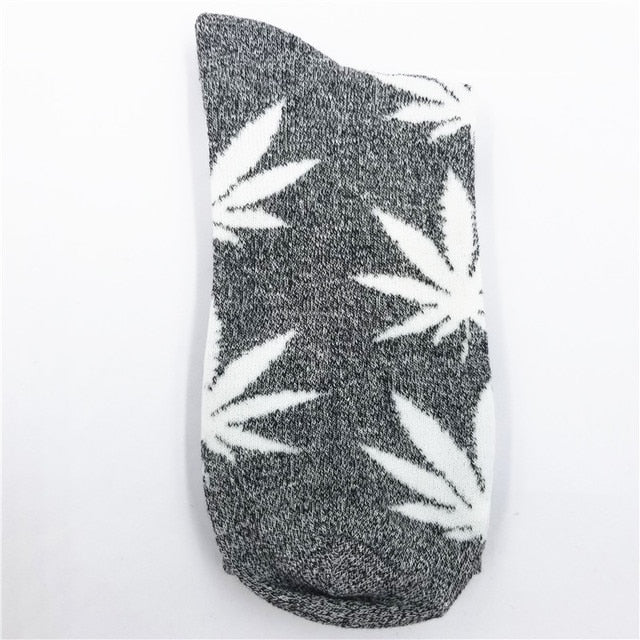 Comfortable cotton Marijuana Leaf Casual long Crew Sock