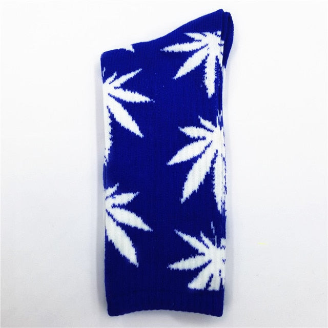 Comfortable cotton Marijuana Leaf Casual long Crew Sock