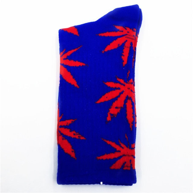 Comfortable cotton Marijuana Leaf Casual long Crew Sock