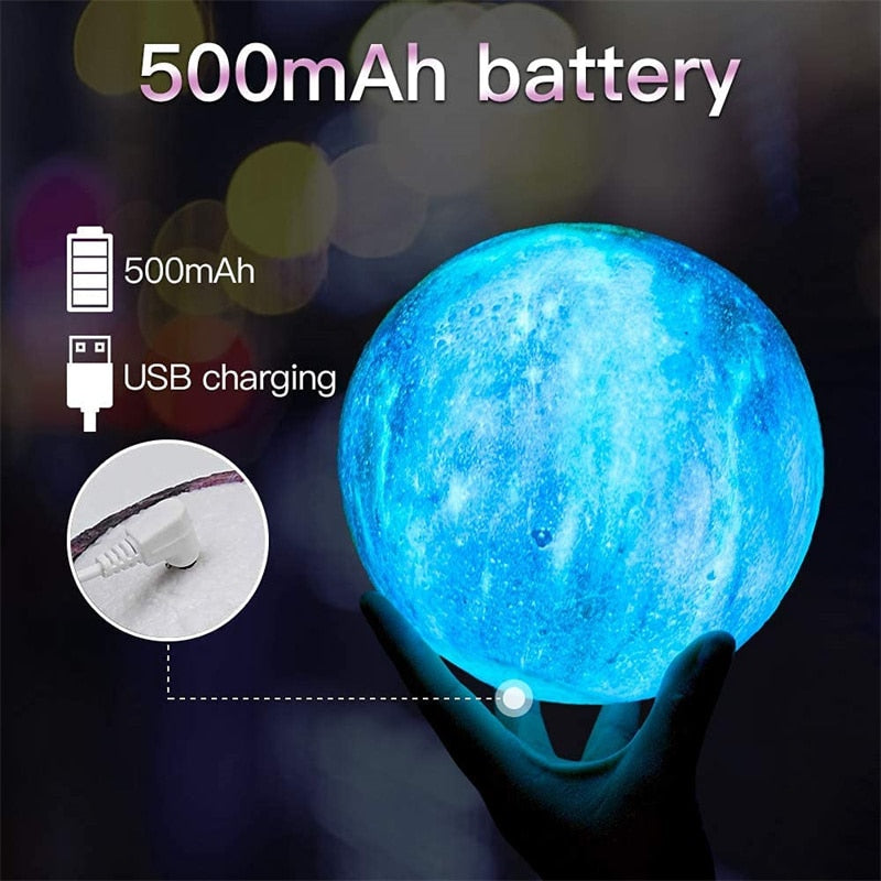 Moon Lamp Night Light Galaxy Lamp 16 Colors LED with Remote Control