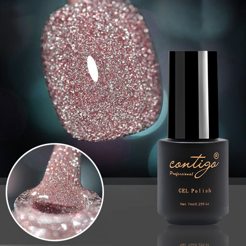 CONTIGO Glitter Crushed Diamond Gel Nail Polish UV LED