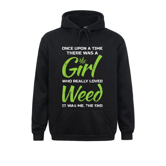 Girl Who Loves Weed Funny Marijuana Lover Hoodie Long Sleeve